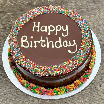 Personalised chocolate smash cakes with custom messages - unique gifts for celebrations.