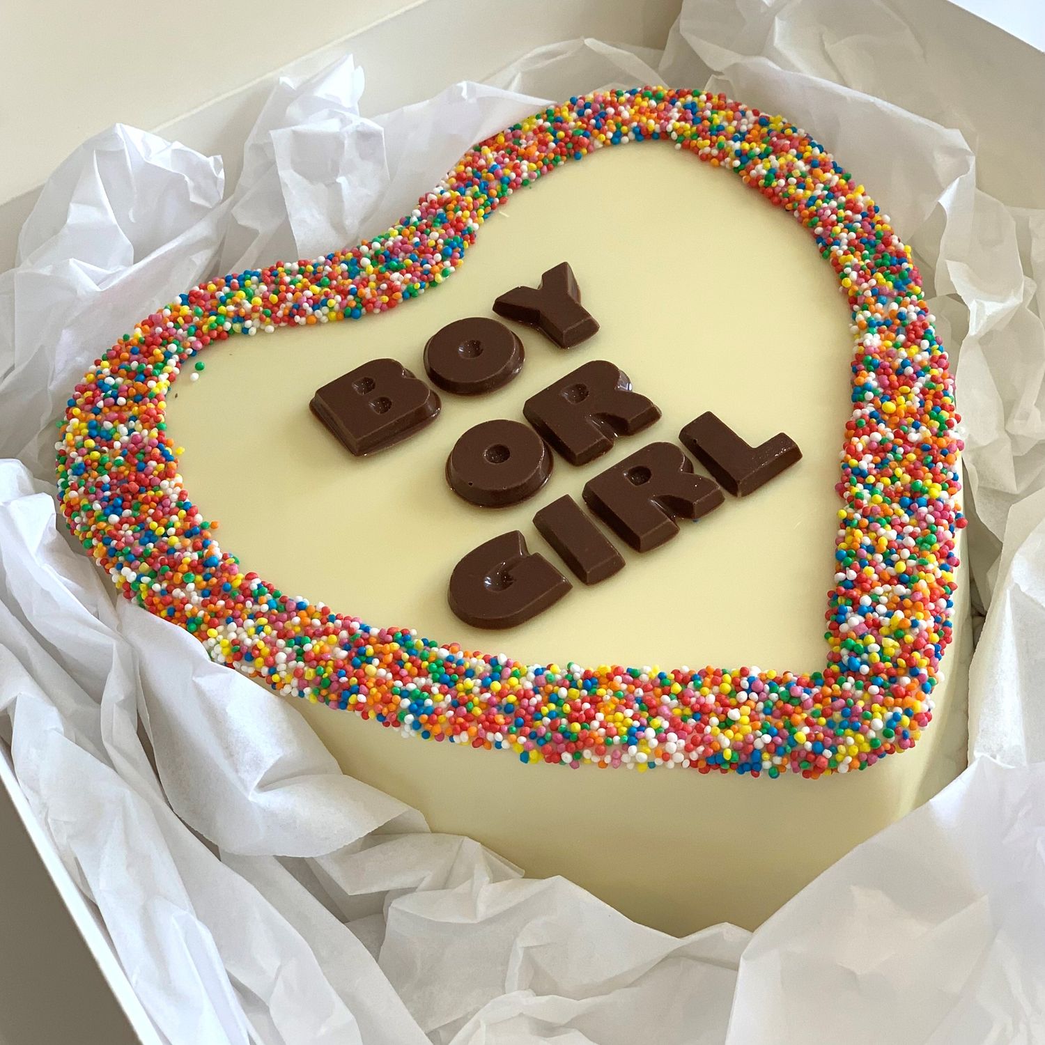 Rainbow gender Reveal with Sprinkles