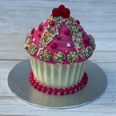 Giant Pink Cupcake