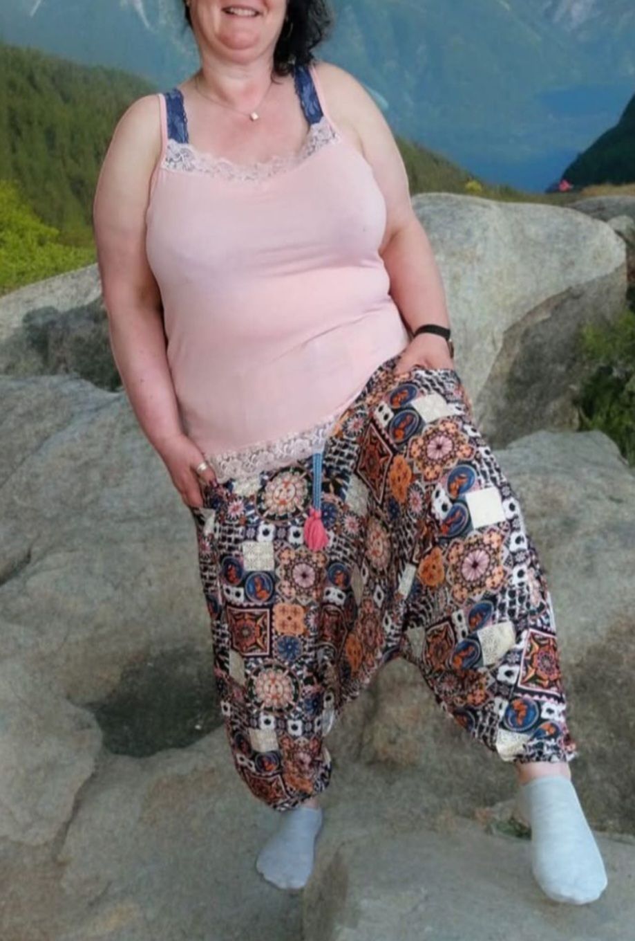Haremshose Pluderhose Pumphose Aladinhose aus Baumwolle Baggystyle