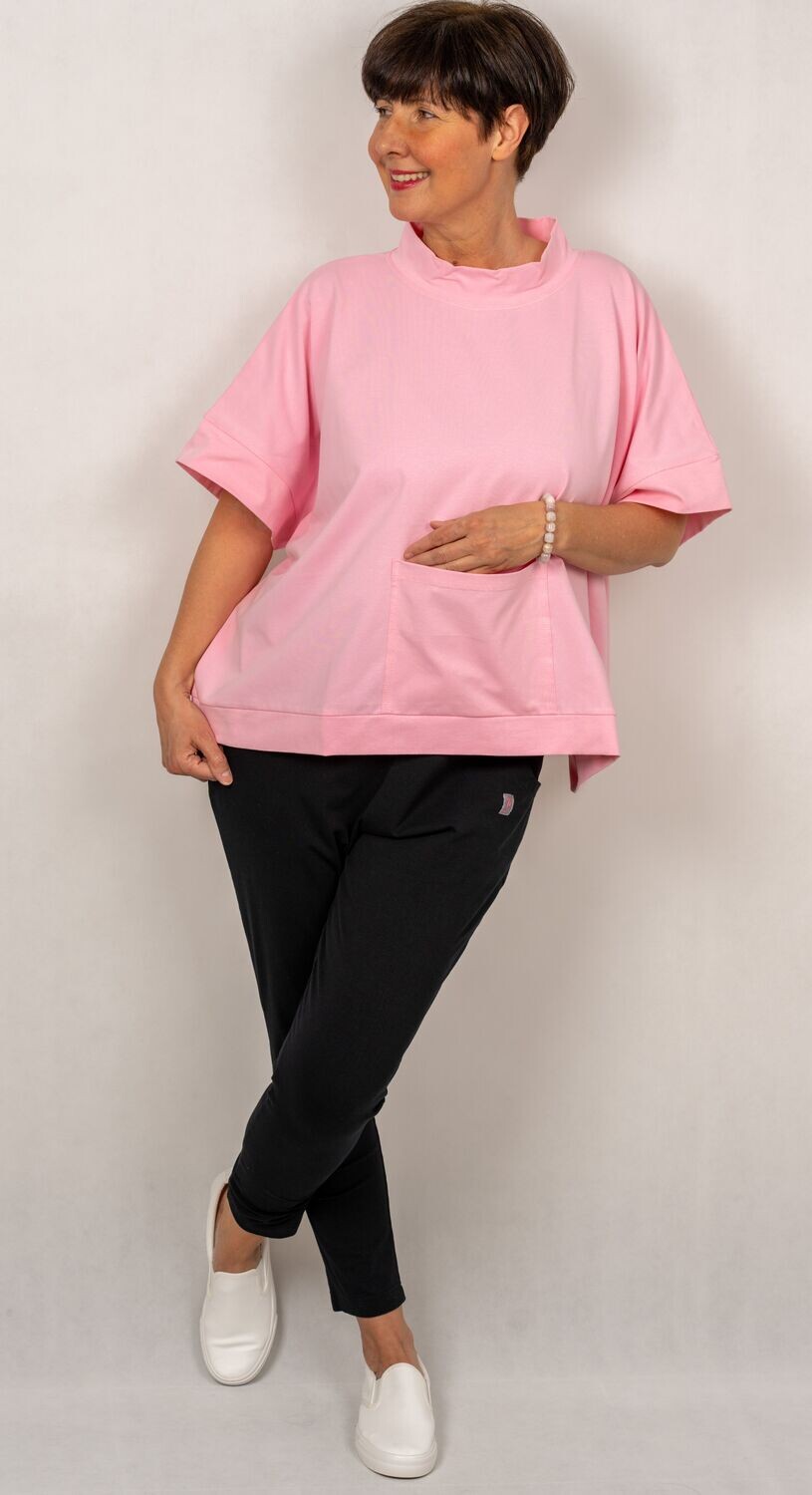 APRIL oversize rövid ujjú póló - rózsaszín