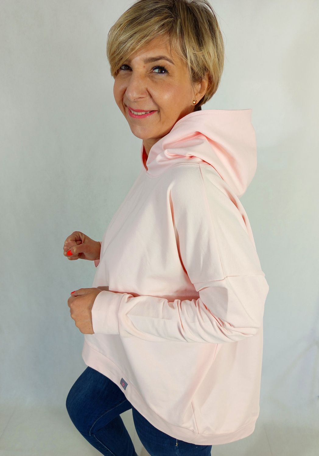 EMILY kapucnis szabadidő felső - rózsaszín