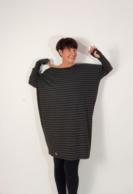 LEILA - szürke/fekete csíkos