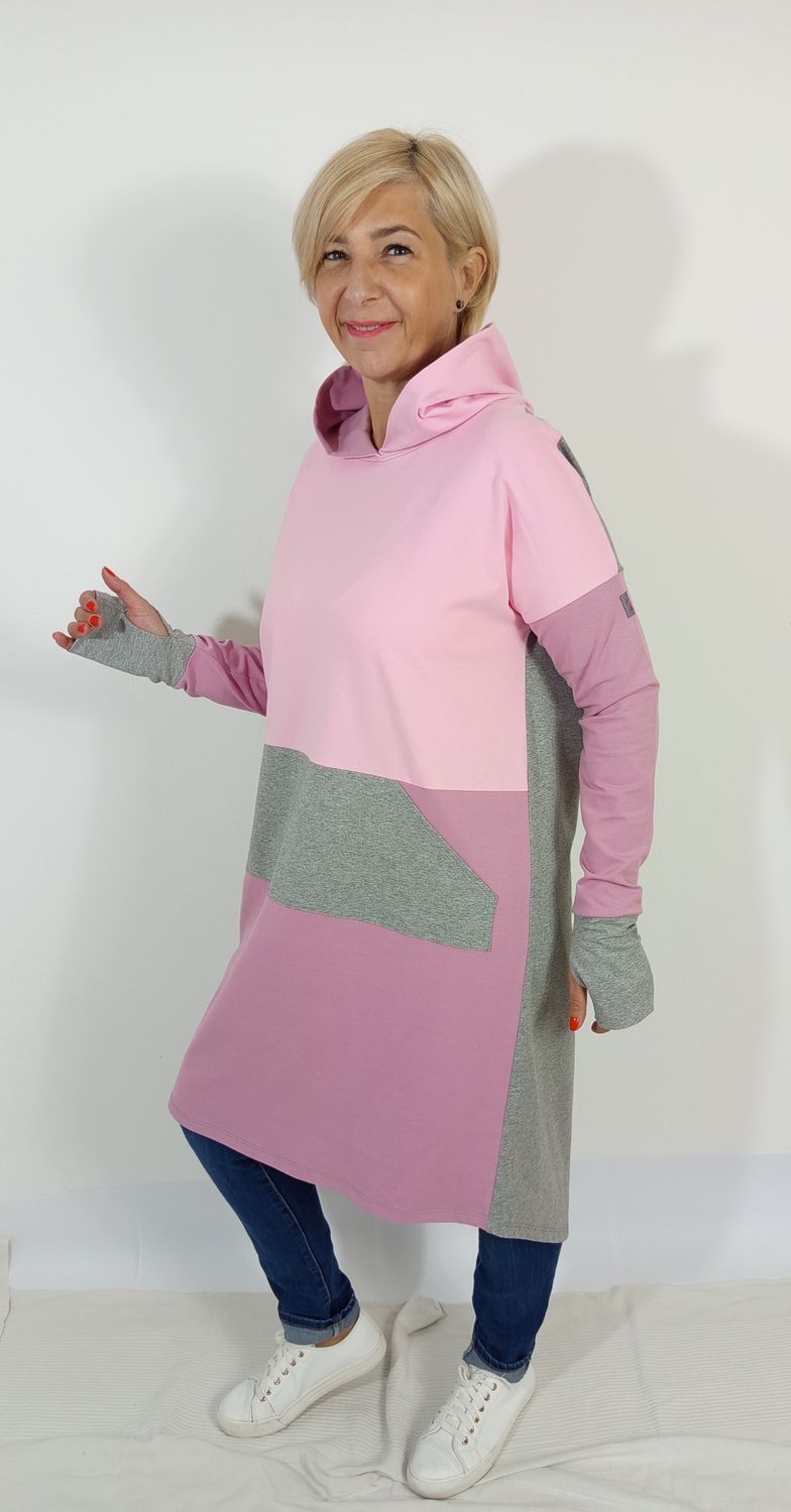 JOY ruha - rózsaszín/mályva/szürke