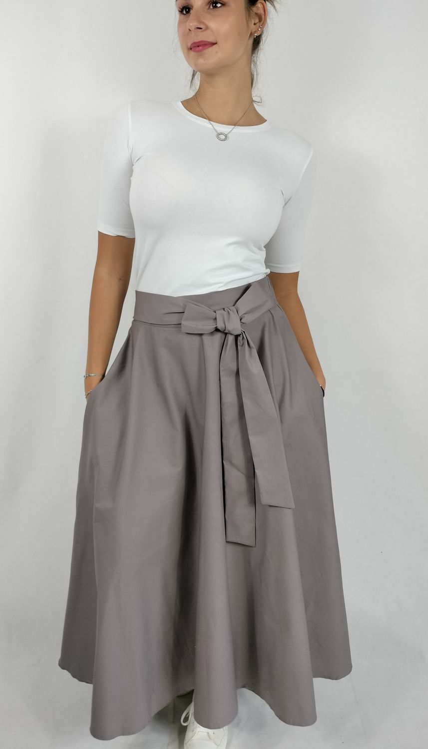 TISZA szoknya - khekiszürke