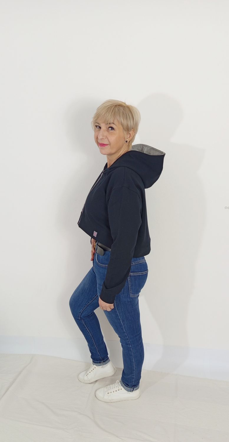 RIO kapucnis kardigán/boleró - fekete