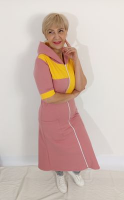 ONYX rövid ujjú - mályva/sárga