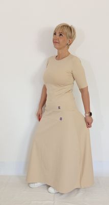 SPRING szoknya + rövid ujjú póló SZETT- bézs