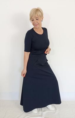 SPRING szoknya + rövid ujjú póló SZETT-  fekete