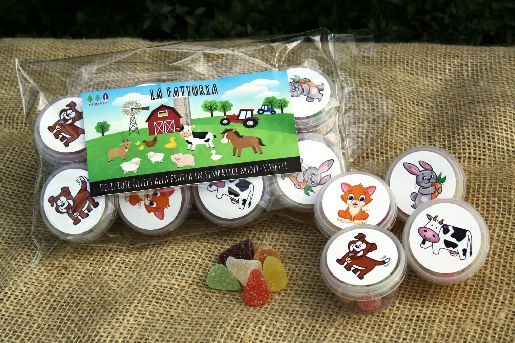 La Fattoria! Vasettini 20g. Gelées frutta mista. 8 pezzi.