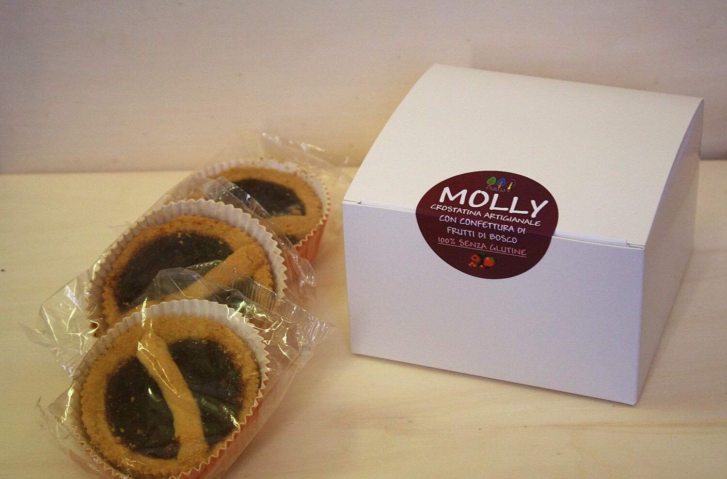 Molly: crostatina artigianale ai frutti di bosco senza glutine - 6 pezzi
