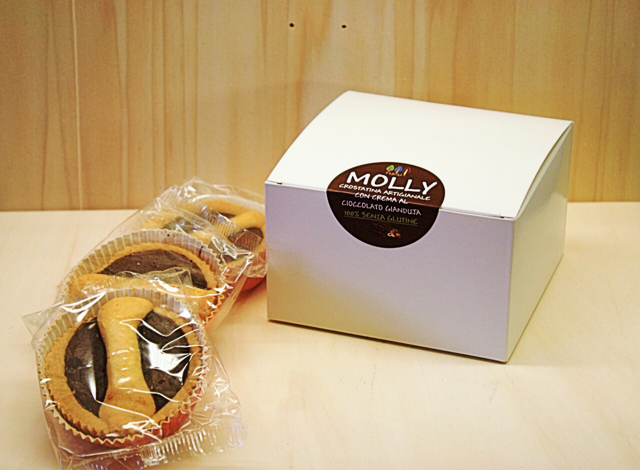 Molly: crostatina artigianale al Ciccolato Gianduja senza glutine - 6 pezzi