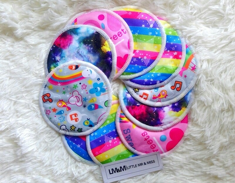 12Pk (6 Pairs) Reusable Bamboo Nursing Breastfeeding Pads - Absorbent Organic FREE POST