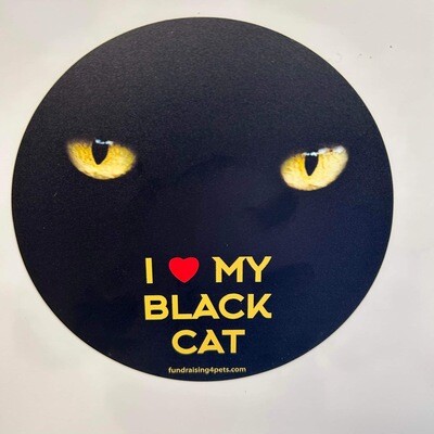 Magnets - I heart MY BLACK CAT