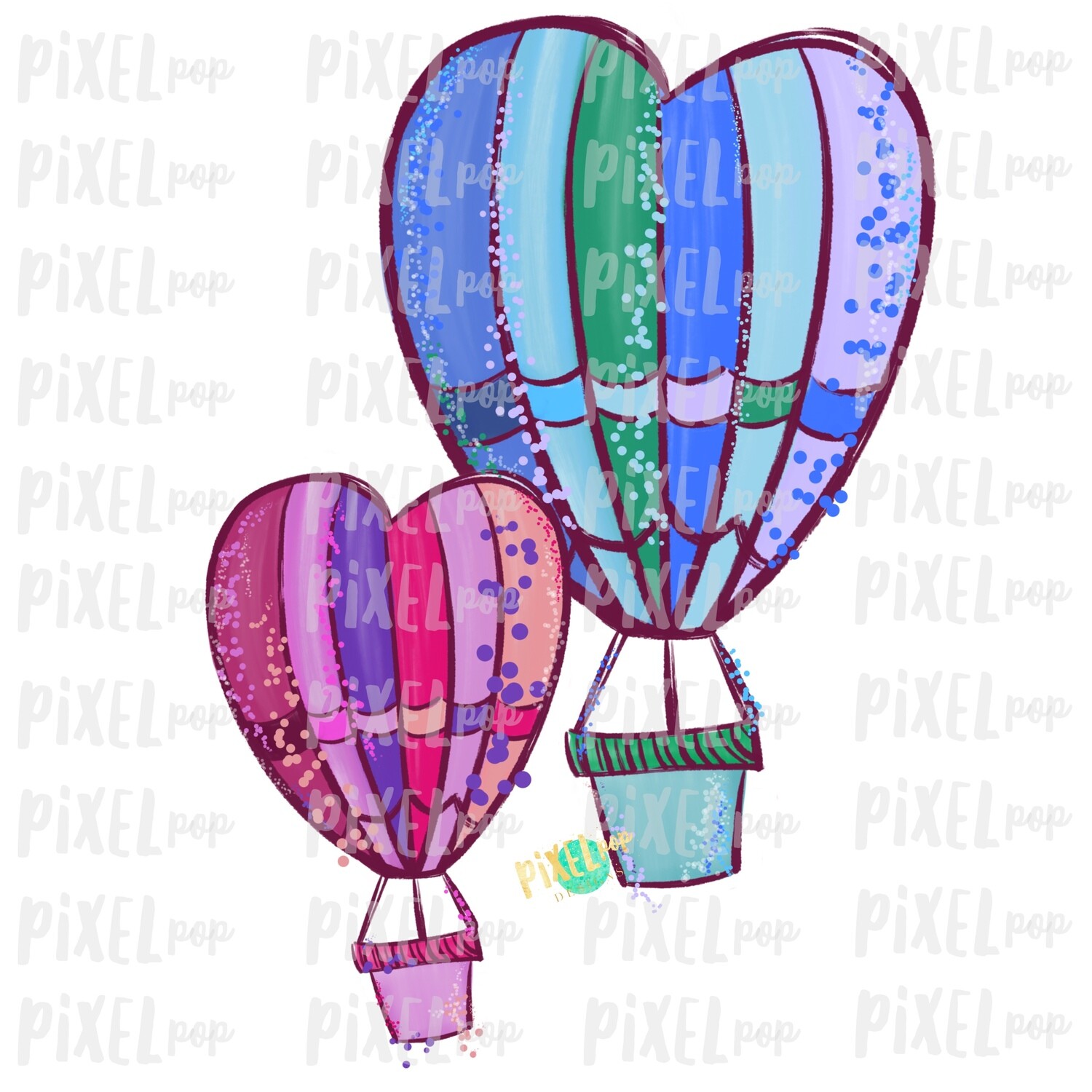 Heart Hot Air Balloon Valentine Sublimation PNG | Love is Kind | Valentine Day Art | Hymn PNG | Digital Download | Printable Art | Clip Art