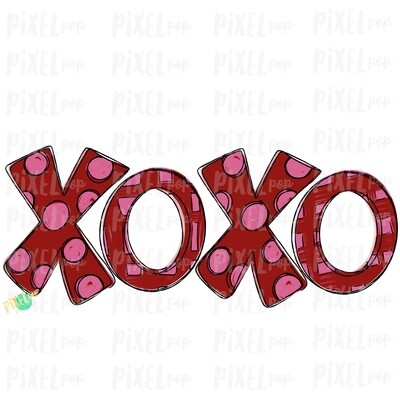XoXo Black Sparkle Valentine's Day Sublimation PNG | Valentine Art | XoXo Design | Hand Painted Art | Digital Download | Printable | Clip Art