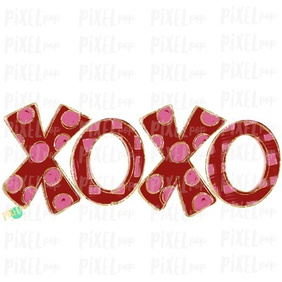 XoXo Gold Sparkle Valentine's Day Sublimation PNG | Valentine Art | XoXo Design | Hand Painted Art | Digital Download | Printable | Clip Art