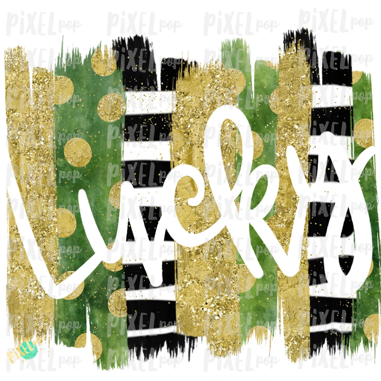 Lucky Cut-Out Brush Stroke Background Sublimation PNG | Design | Hand Painted Art | Digital Download | Printable | St. Paddy's Day