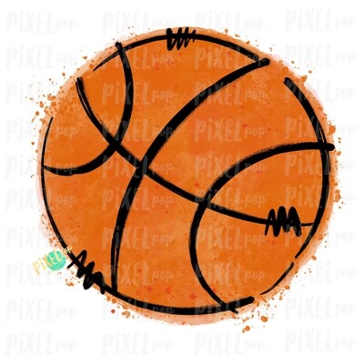 Basketball Watercolor Sublimation PNG Design | Basketball | Sublimation Design | Heat Transfer | Digital Download | Printable Artwork