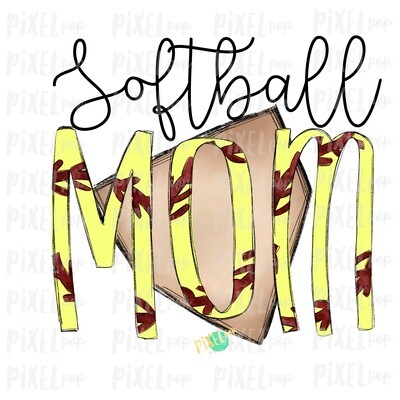 Softball Mom Home Plate Sublimation PNG Design | Softball Design | Sublimation Design | Heat Transfer | Digital Download | Printable Artwork