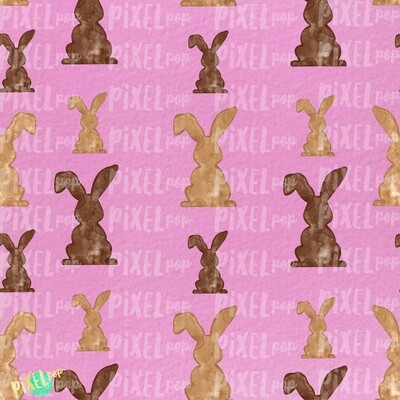 Bunnies Galore Pink Easter Digital Paper Sublimation PNG | Hand Painted Art | Sublimation PNG | Digital Download | Digital Scrapbooking Paper