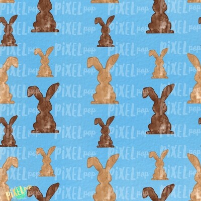 Bunnies Galore Blue Easter Digital Paper Sublimation PNG | Hand Painted Art | Sublimation PNG | Digital Download | Digital Scrapbooking Paper