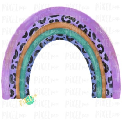 Leopard Print Rainbow Purples Watercolor Sublimation PNG | Miscarriage Infant Pregnancy Loss | Hand Drawn | Sublimation | Digital Download | Printable Art | Clipart