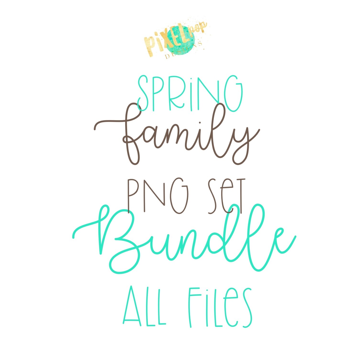 Spring Colors Stick People Figure Family Members BUNDLE SET | PNG Sublimation | Family Ornament | Family Portrait Images | Digital Download | Digital Art