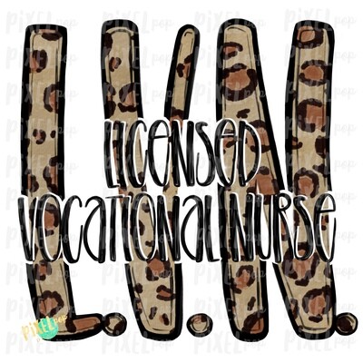 Licensed Vocational Nurse LVN Bright PNG Design | Sublimation | Hand Drawn Art | Nurse Design | Medical Clipart | Digital Download | Art