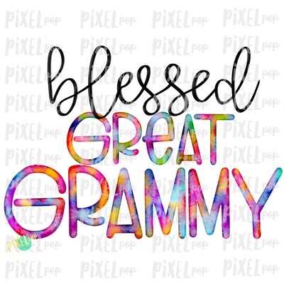 Blessed Great Grammy Watercolor Mother's Day Sublimation Design PNG | Hand Drawn PNG | Sublimation PNG | Digital Download | Printable Art | Art