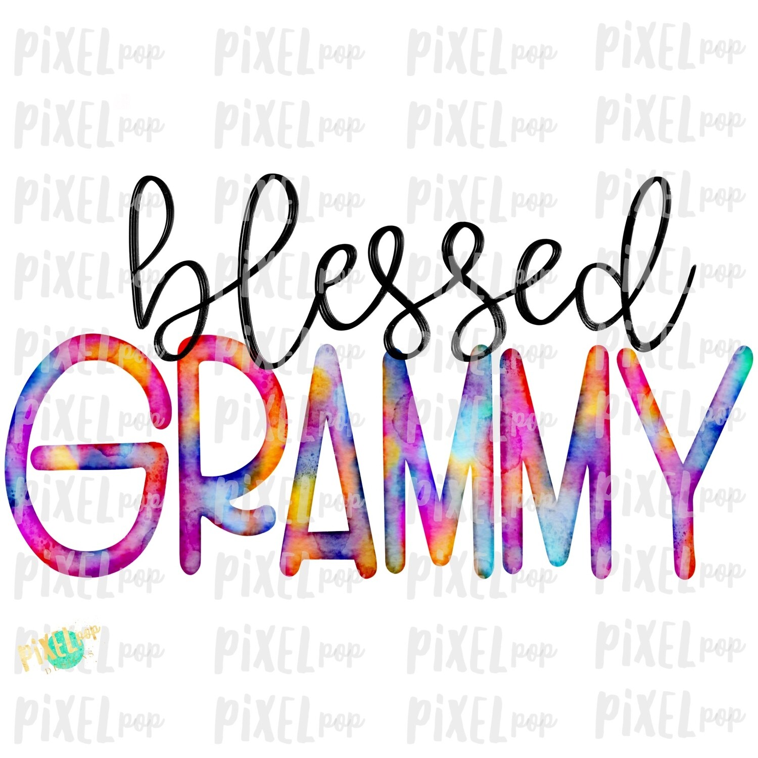 Blessed Grammy Watercolor Mother's Day Sublimation Design PNG | Hand Drawn PNG | Sublimation PNG | Digital Download | Printable Art | Art
