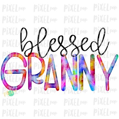 Blessed Granny Watercolor Mother's Day Sublimation Design PNG | Hand Drawn PNG | Sublimation PNG | Digital Download | Printable Art | Art