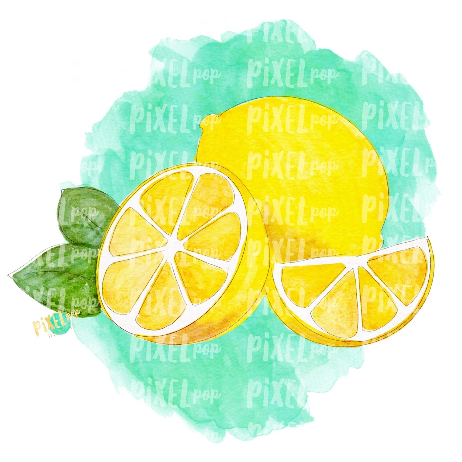 Lemons Watercolor PNG | Lemons | Lemonade | Hand Painted Digital | Sublimation PNG | Digital Download | Printable Art | Clip Art