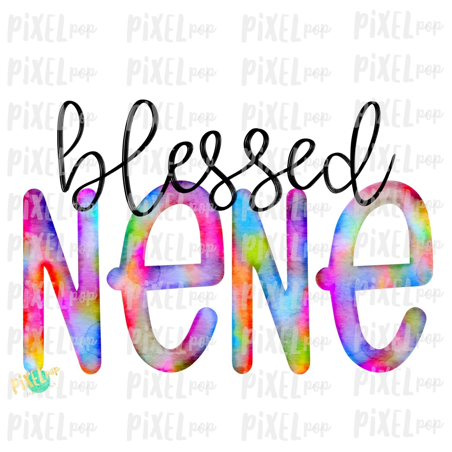 Blessed Nene Watercolor Mother's Day Sublimation Design PNG | Hand Drawn PNG | Sublimation PNG | Digital Download | Printable Art | Clip Art