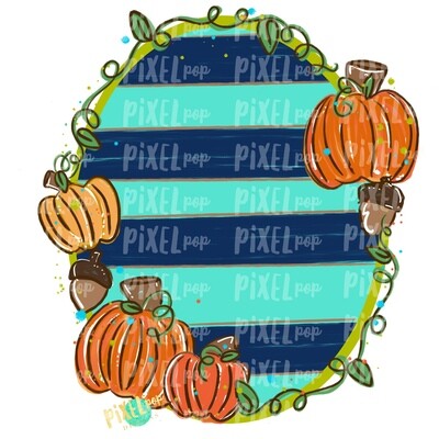 Bold Floral Pumpkin Frame PNG | Fall Hand Painted | Sublimation Design | Sublimation PNG | Digital Download | Printable Artwork | Art
