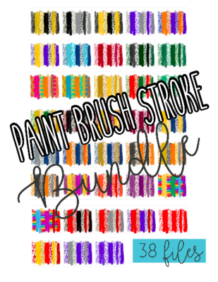 Paint Brush Strokes Background BUNDLE - 38 FILES - Hand Drawn Sublimation PNG | Team Colors | Transfer | Digital Print | Printable | Clip Ar