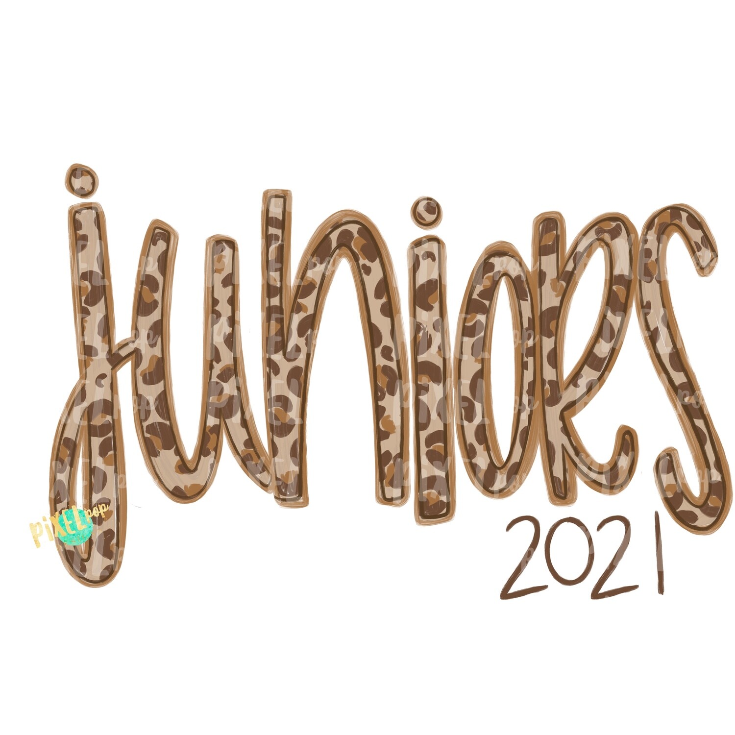 Juniors Leopard Cream Design | Freshmen 2021 | School PNG| Hand Drawn PNG | Sublimation PNG | Digital Download