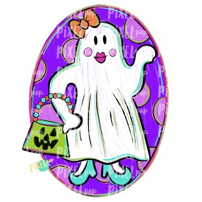 Sassy Ghost Girl PNG | Ghost Sublimation Design | Halloween Design | Hand Painted Sublimation PNG | Digital Art | Halloween Ghost Art Design