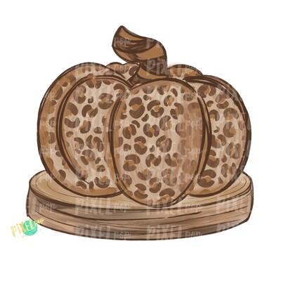 Leopard Print Pumpkin on Wood Slice PNG | Cheetah Print Pumpkin |Hey Pumpkin Orange Colorful Pumpkin PNG | Hand Painted Art | Fall Design | Fall Art | Sublimation PNG | Digital Art | Printable Artwork