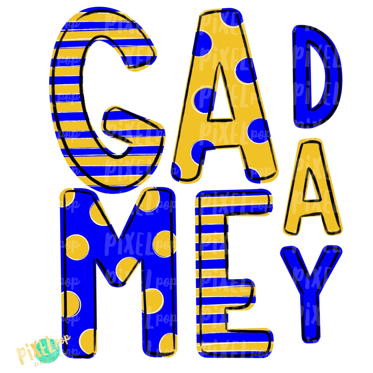 Game Day Blue Yellow PNG | Spirit Sublimation Design | School Spirit | Game Day Design | School Clip Art | Sports Design
