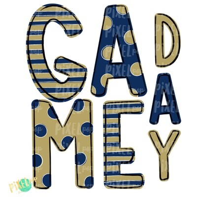 Game Day Navy Vintage Gold PNG | Spirit Sublimation Design | School Spirit | Game Day Design | School Clip Art | Sports Design