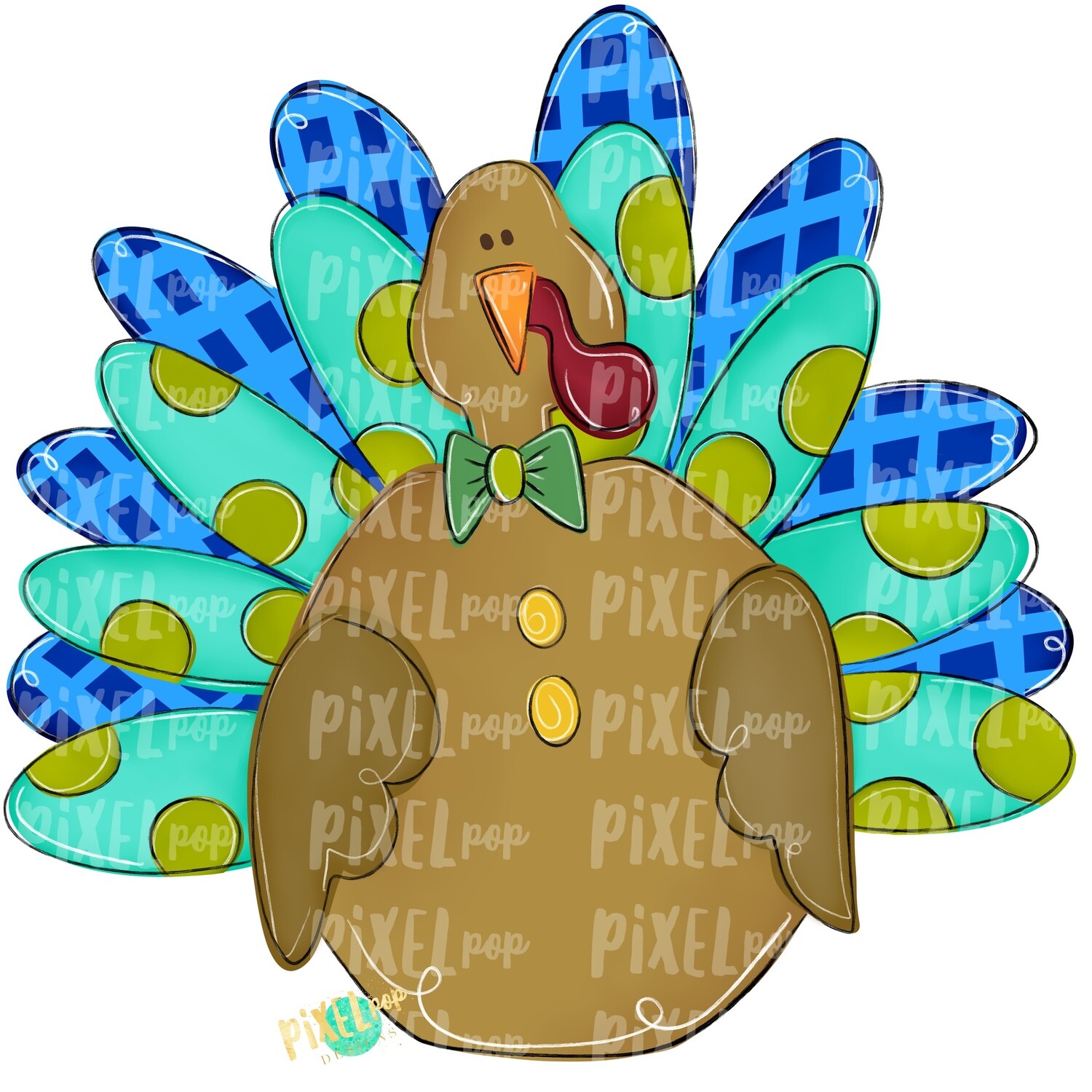 Large Boy Turkey PNG | Turkey Sublimation | Painted Digital Art | Sublimation Art | Thanksgiving | Digital Download | Printable Artwork