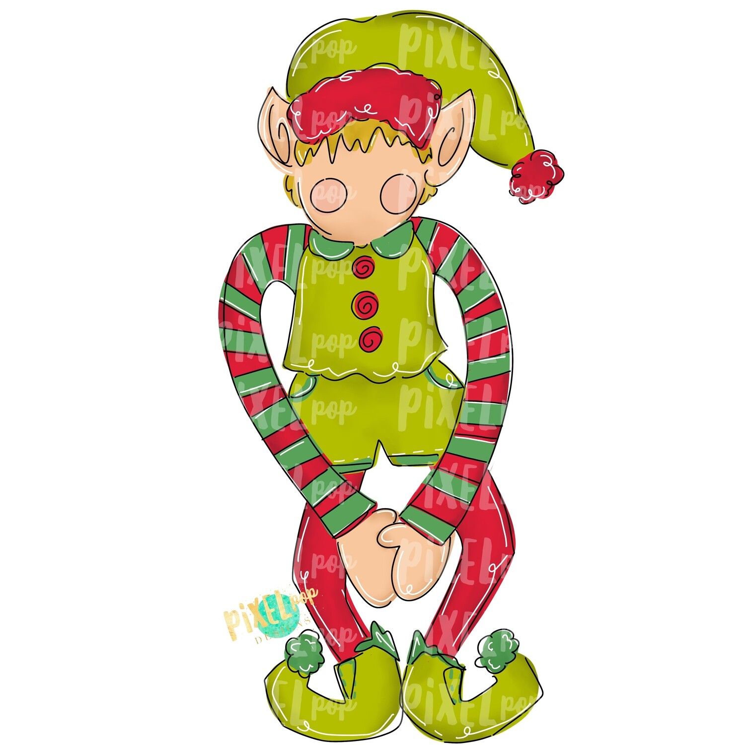 Bendy Elf Boy Blonde PNG | Elf Clipart Design | Christmas Design | Sublimation PNG | Christmas | Digital Download | Printable Artwork | Art