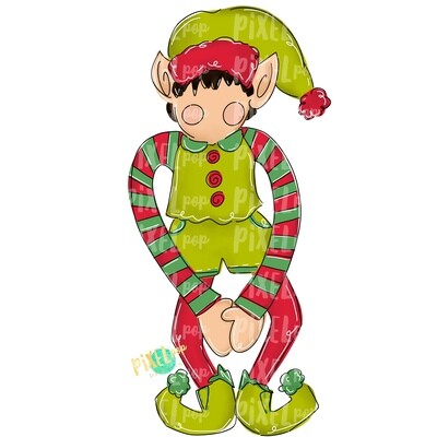 Bendy Elf Boy Dark PNG | Elf Clipart Design | Christmas Design | Sublimation PNG | Christmas | Digital Download | Printable Artwork | Art