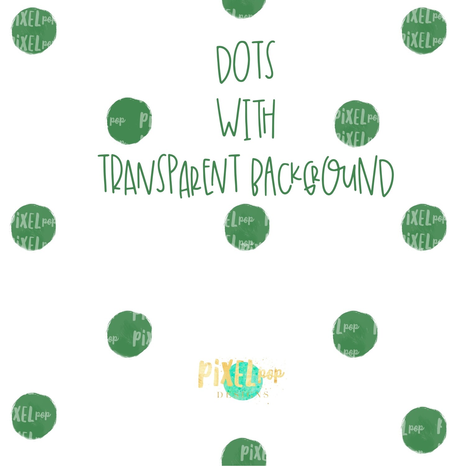 Green Polka Dot Background Digital Paper PNG | Hand Painted Art | Sublimation PNG | Dotted Digital Download | Digital Scrapbooking Paper