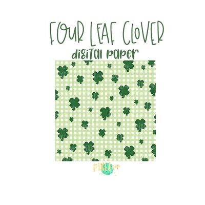 Four Leaf Clover St. Patrick's Day Digital Paper PNG | Animal Print | Sublimation PNG | Digital Download | Digital Scrapbooking Paper