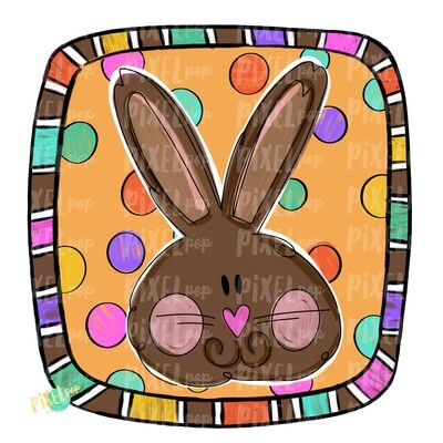 Chocolate Bunny PNG | Easter Bunny | Easter Rabbit | Sublimation Art | Heat Transfer PNG | Digital Download | Printable Artwork | Clip Art