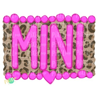 Mini Pinks and Leopard Print PNG | Sublimation Art | Daughter Design | Painted PNG | Sublimation PNG | Digital Download | Mother's Day | Art