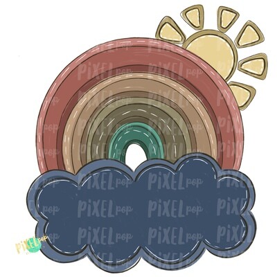 Earth Tones Rainbow PNG | Digital Painting | Sublimation | Miscarriage Infant Pregnancy Loss | Digital Art | Printable Art | Rainbow PNG