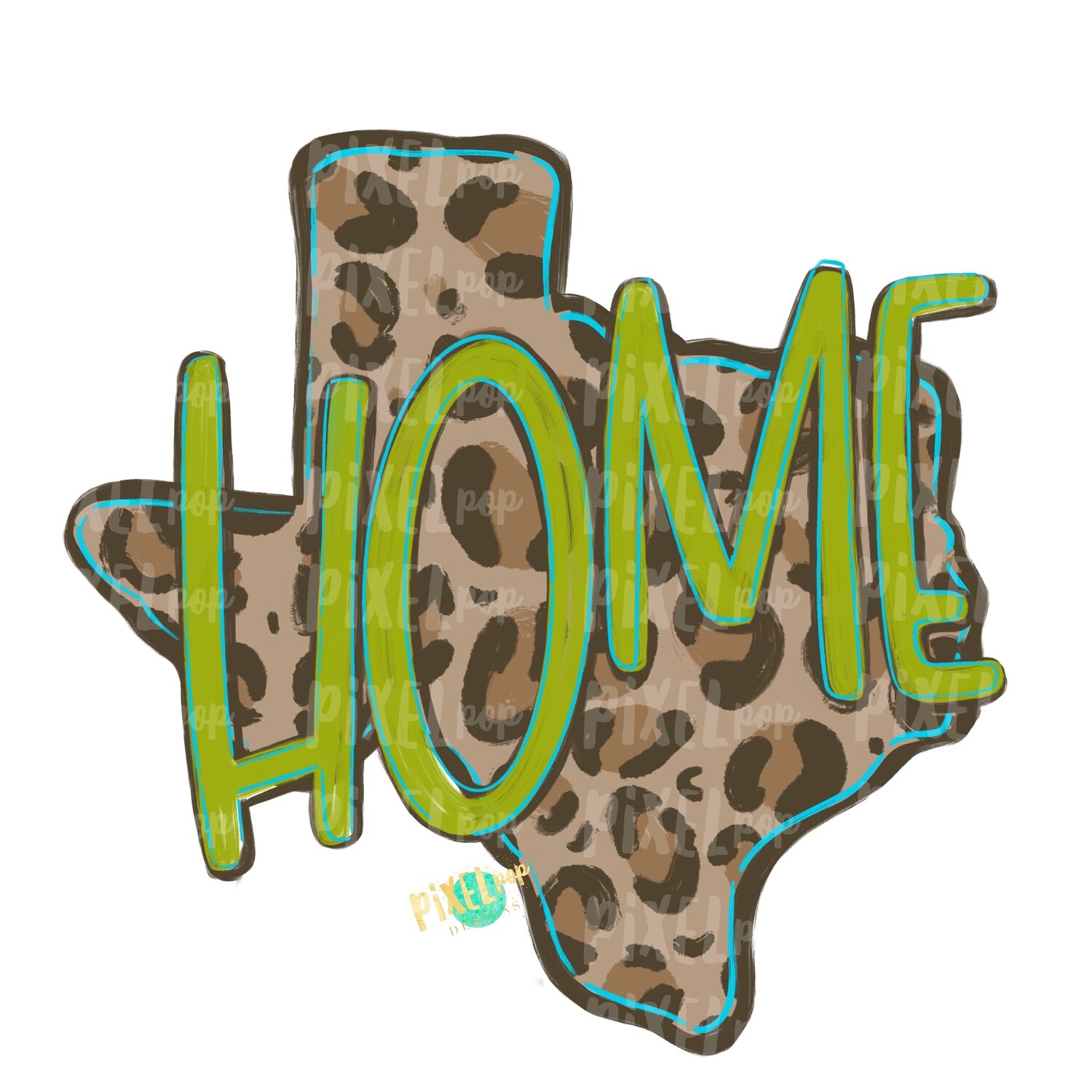 State of Texas HOME Leopard PNG | Texas | Home State | Sublimation Design | Heat Transfer | Digital | Leopard Print